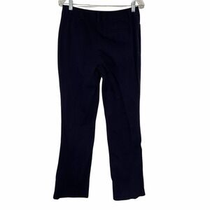 St. John's Bay Women's Navy Blue Stretch Cotton Blend Straight‎ Leg Pants Size 6